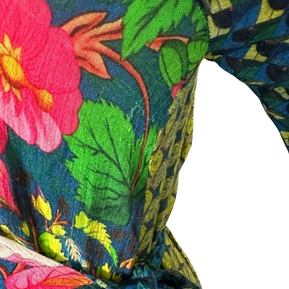 Anthropologie Bl^nk Romalie Printed Wrap Dress Size M - Picture 15 of 16